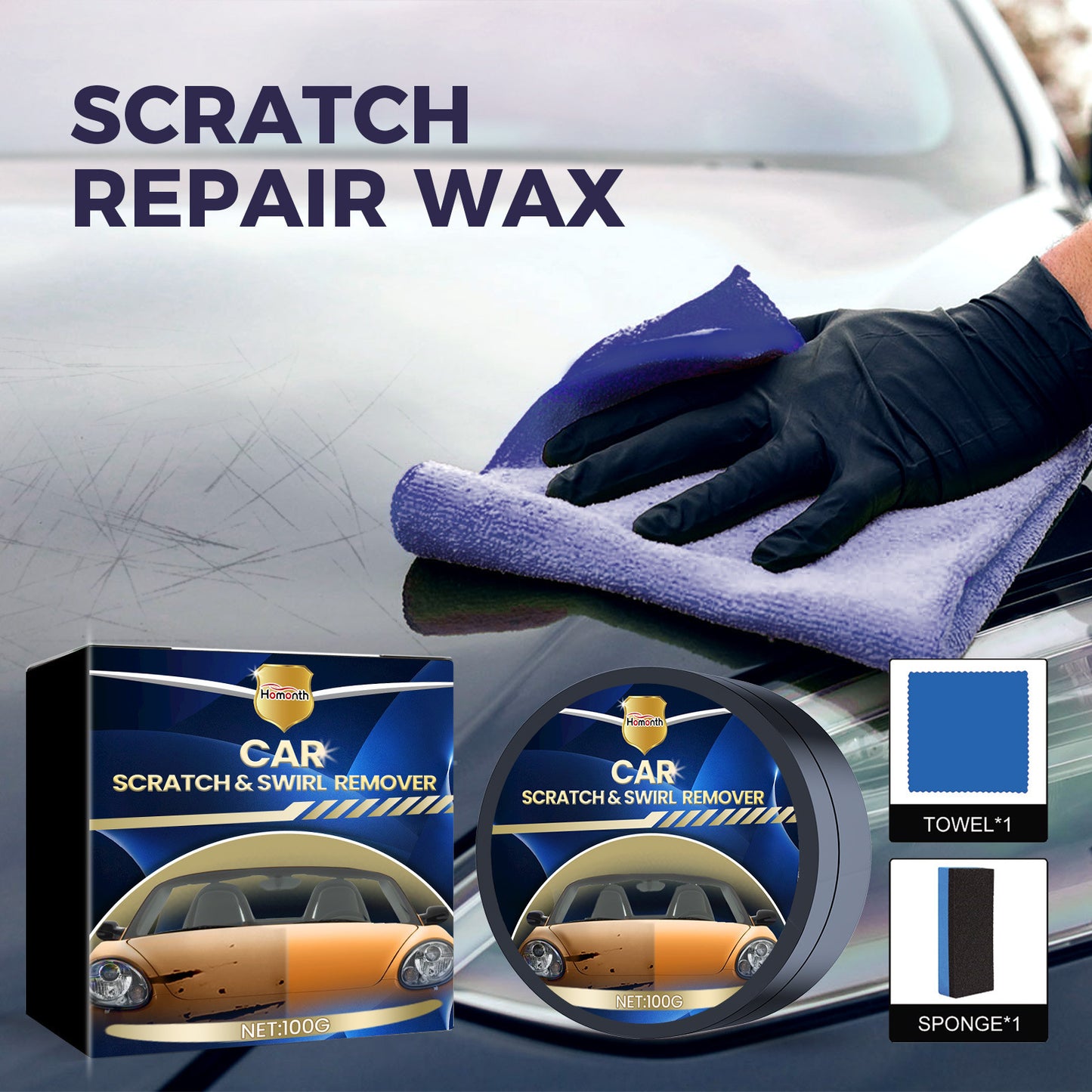 ✨ Car Scratch Wax Repair – Elimina Arañazos y Devuelve el Brillo Original