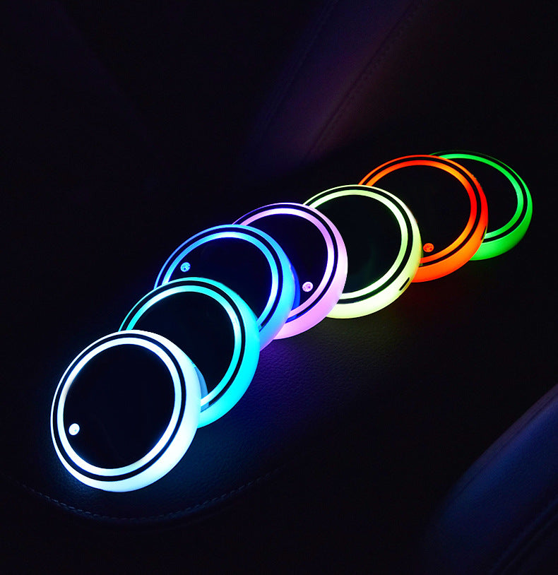 Posavasos LED luminoso, 7 colores con sensor de luz